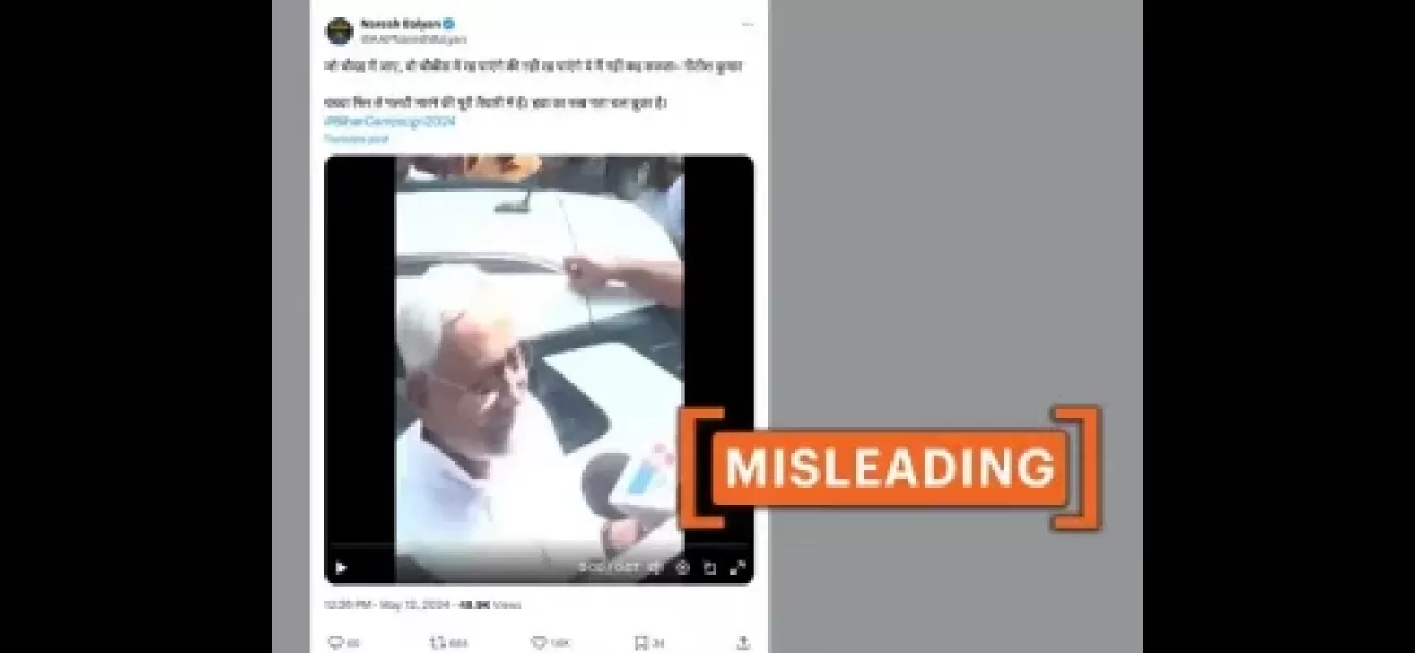 An old video of Bihar CM questioning PM Modi's chances of winning the 2024 election is being falsely shared as recent.