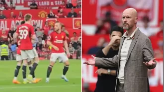 Man Utd player shows frustration towards Erik ten Hag during loss to Arsenal