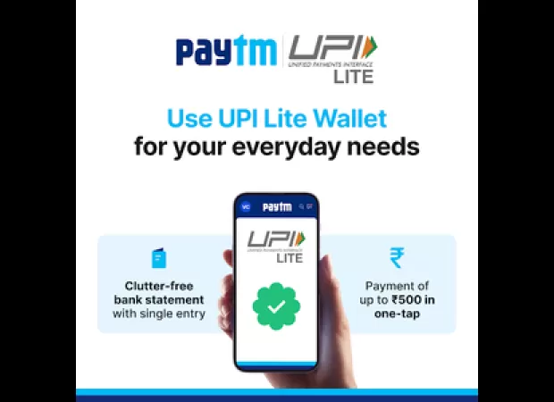 Paytm promotes UPI Lite Wallet for small, frequent transactions.