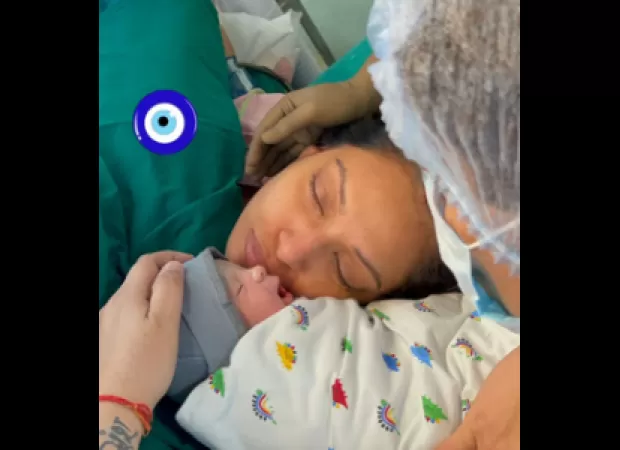 Actress Bipasha Basu posts initial photo of her daughter Devi, who was recently born.