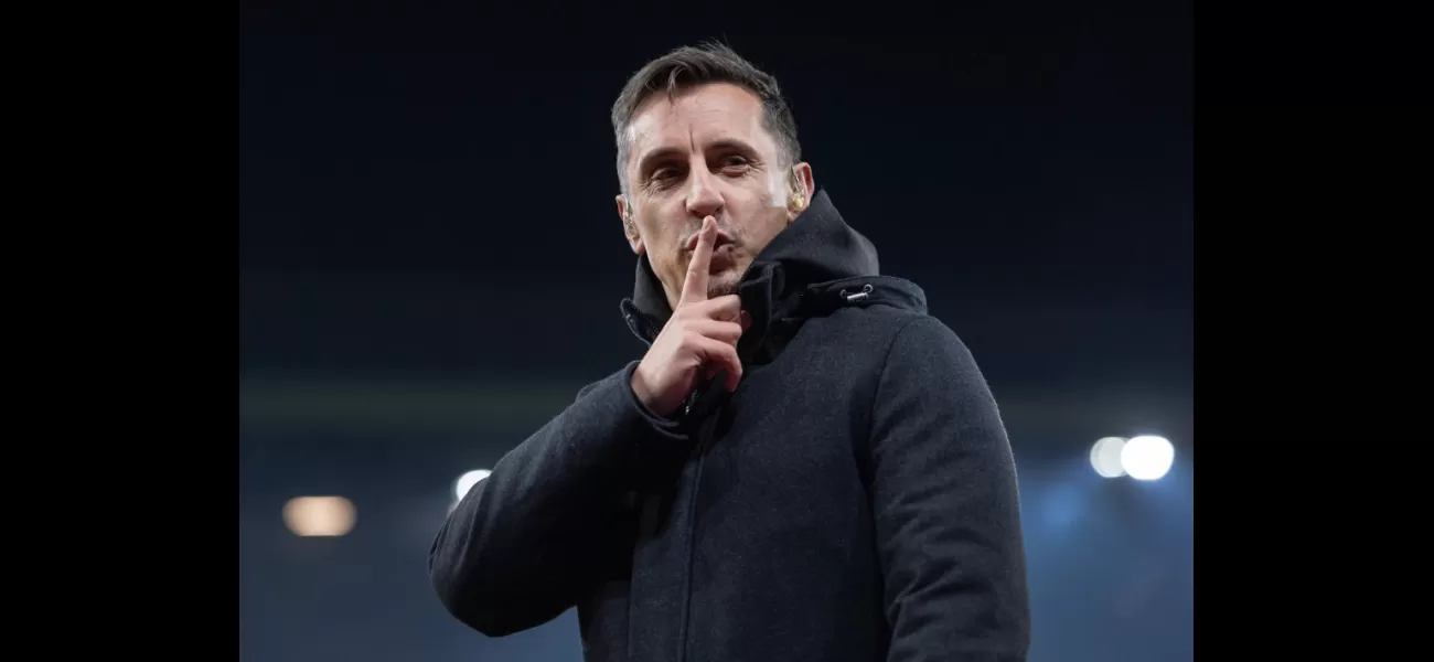 Neville chooses attractive Arsenal player as top performer this season.