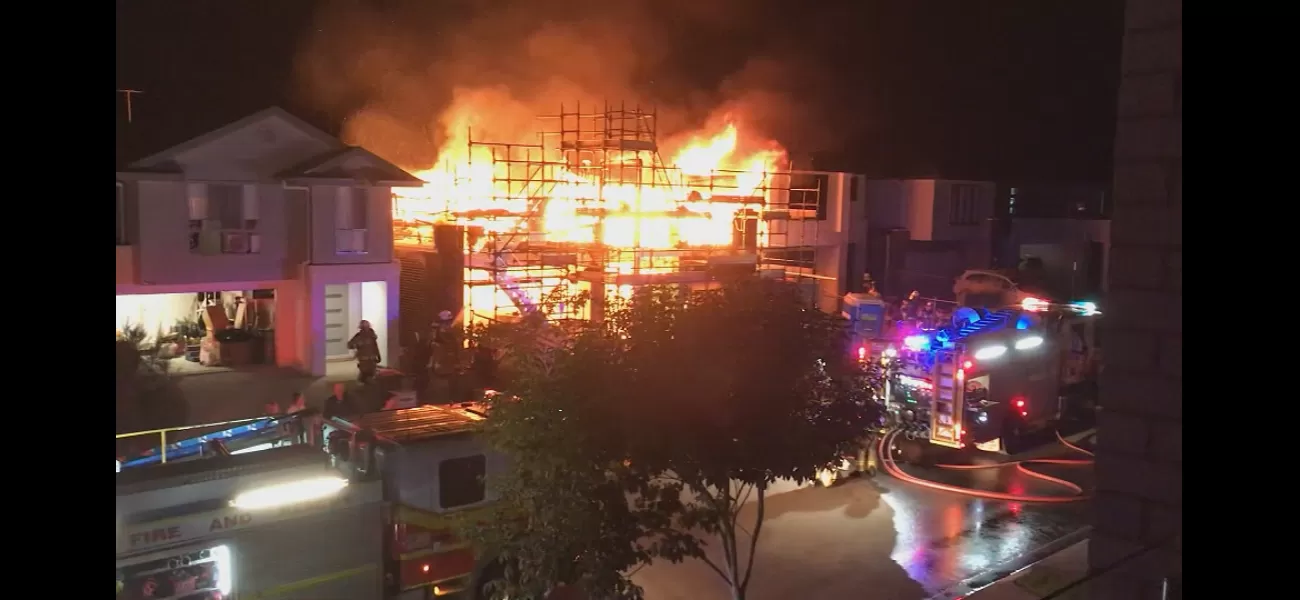 Destructive fire ravages unfinished homes in Brisbane, leaving residents devastated.