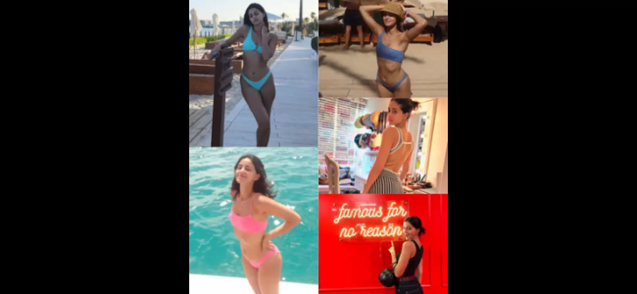 Actress Ananya Panday posts throwback pics of herself in a bikini.