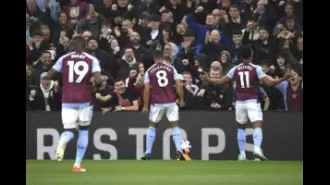 Late substitute scores two goals in a thrilling match between Villa and Liverpool.
