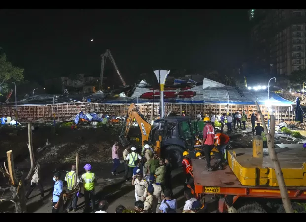 Tragedy in Mumbai as billboard collapses during storm, claiming four lives.