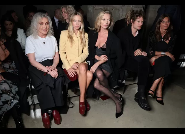 Supermodel Kate Moss, 50, was seen holding hands with her boyfriend, the grandson of a music legend, during a rare public outing.