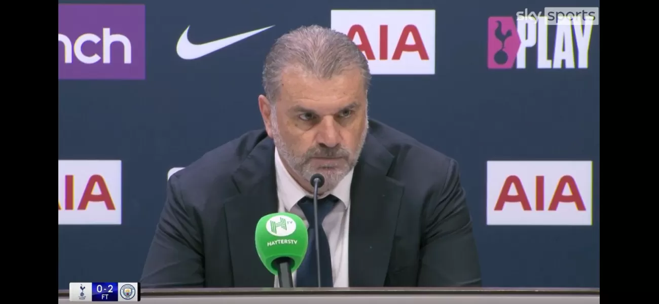 Postecoglou reacts to Tottenham fans jeering Arsenal during their loss to Manchester City.