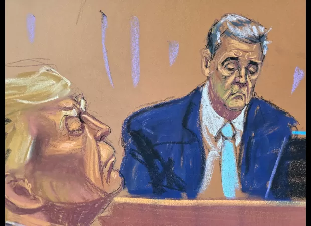 Trump was seen sleeping with his mouth open while a key witness testified in a hush money trial.
