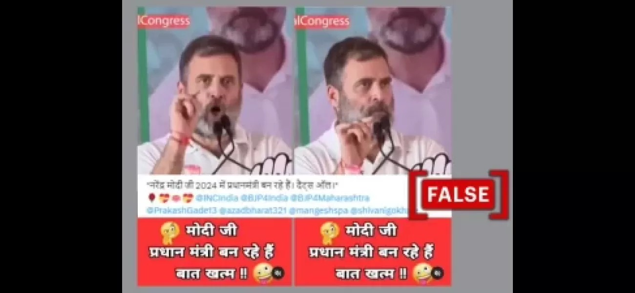 Rahul Gandhi's edited video suggests that he believes Narendra Modi will win the 2024 Indian elections.