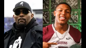 After his son tragically passed away, Ray Lewis accepts his college degree on his behalf.