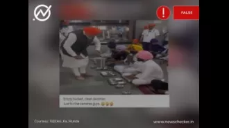 False viral post claims PM Modi posed for photo with empty bucket, serving food.