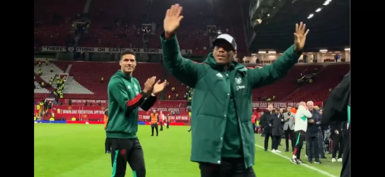 Two Man Utd players, Raphael Varane and Anthony Martial, bid farewell to the team's fans in an emotional gesture.