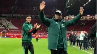 Two Man Utd players, Raphael Varane and Anthony Martial, bid farewell to the team's fans in an emotional gesture.