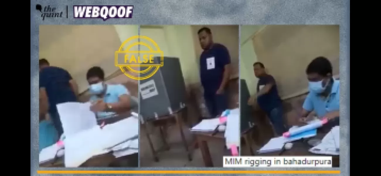 An old video is being falsely circulated as evidence of voting fraud in the Hyderabad Lok Sabha elections.