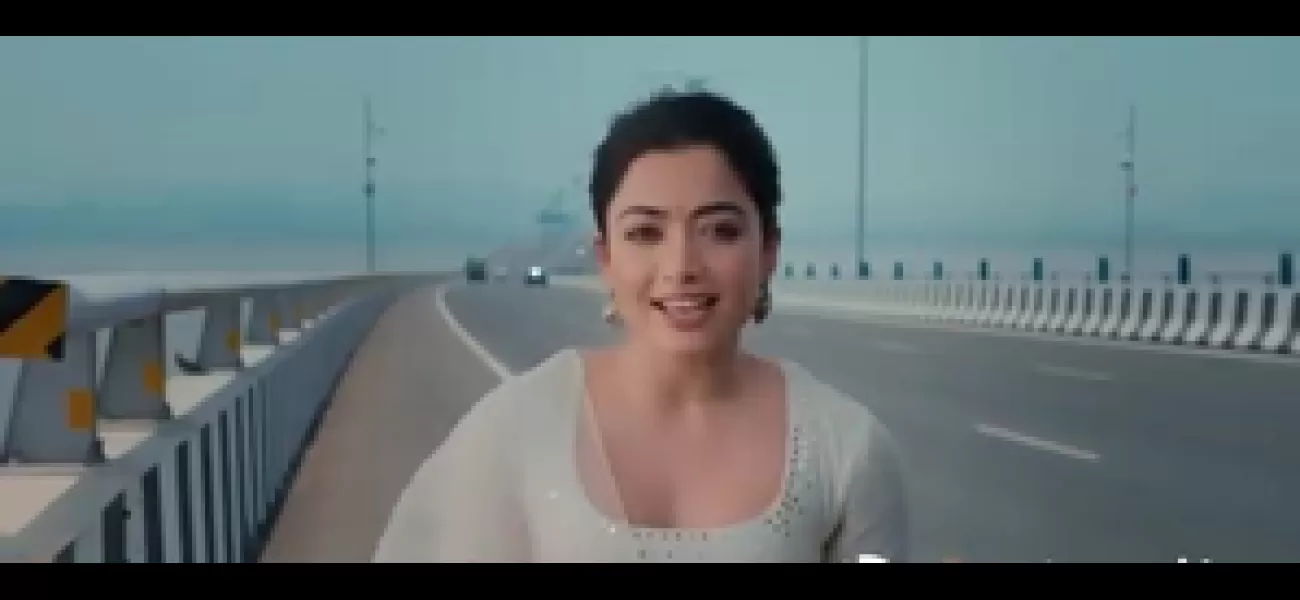 Rashmika Mandanna showcases Mumbai's Atal Setu as a symbol of developed India in Viksit Bharat event.