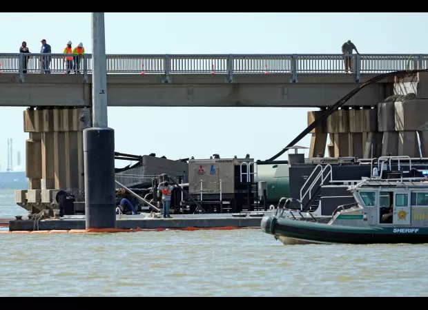 Coast Guard reports possible 2,000 gallon oil spill from Texas barge crash.