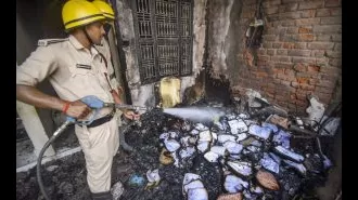 A school in Patna was burned by a group of people after a young student's lifeless body was discovered on the premises.