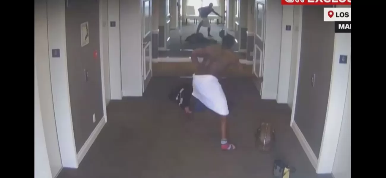 A video seems to capture 'Diddy' assaulting his girlfriend in a hotel hallway.
