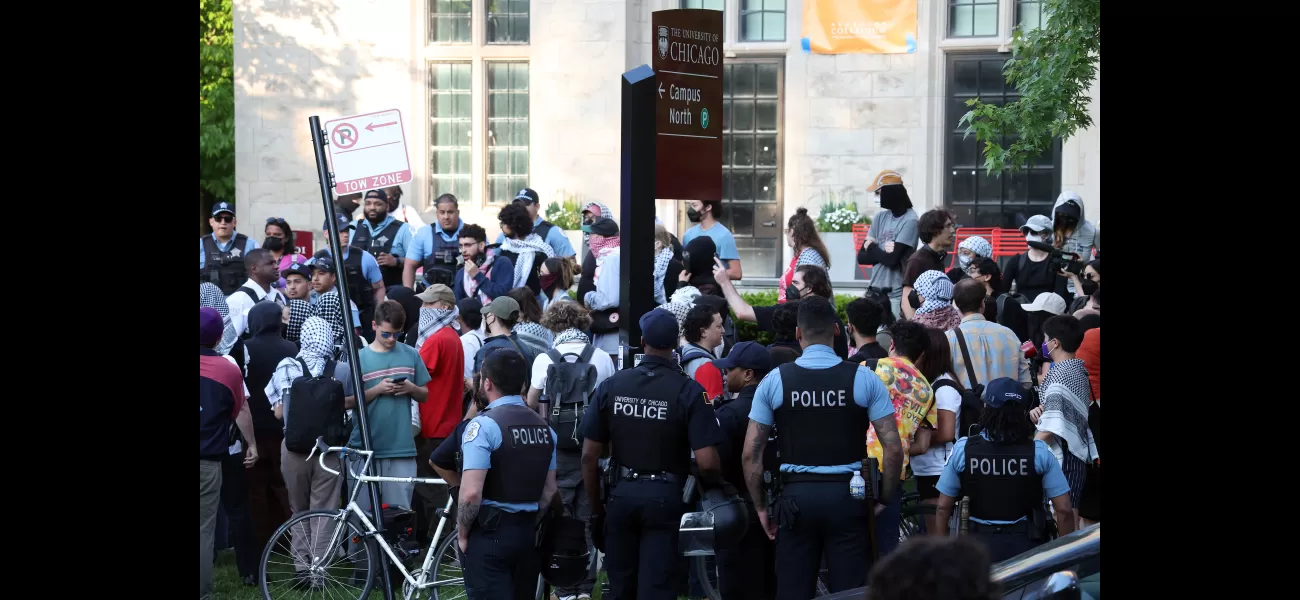 Students and alumni briefly take over politics building following removal of pro-Palestinian camp.