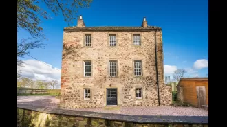 Historic Purves Hall, including a 17th-century Peel tower, is up for sale.