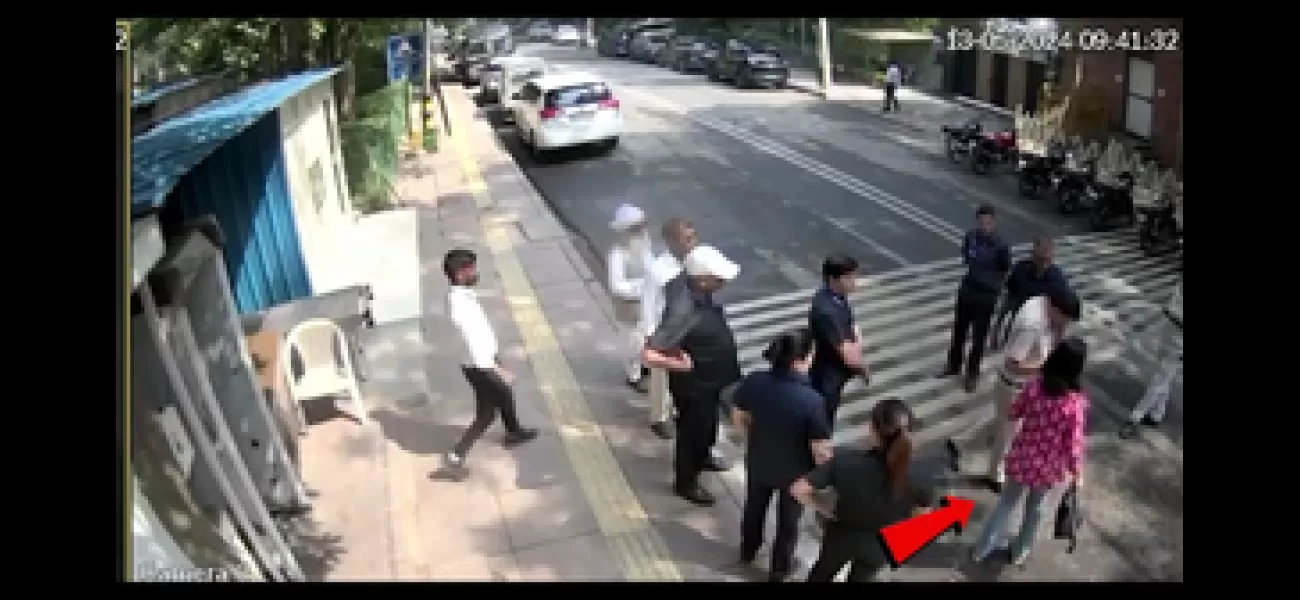 Recorded video shows Swati Maliwal leaving CM Kejriwal's residence in assault case.