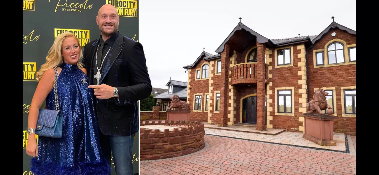 A peek inside Tyson and Paris Fury's luxurious £1.7 million mansion, complete with couple's thrones, Versace curtains, and a 'Gypsy King' driveway.