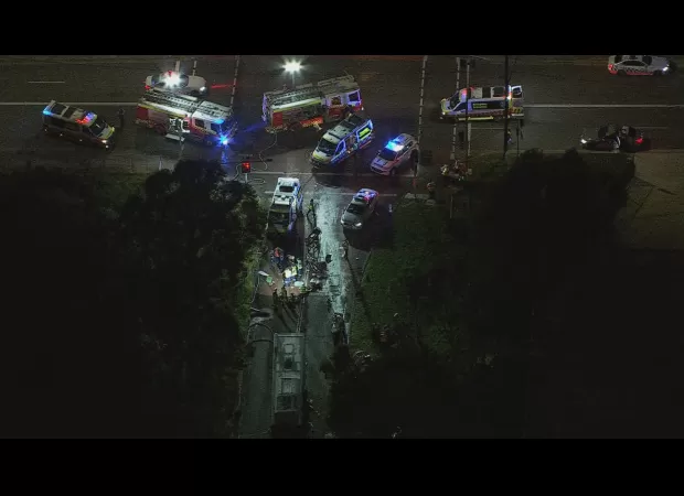 Six individuals discharged from medical center following bus and truck crash in western Sydney.