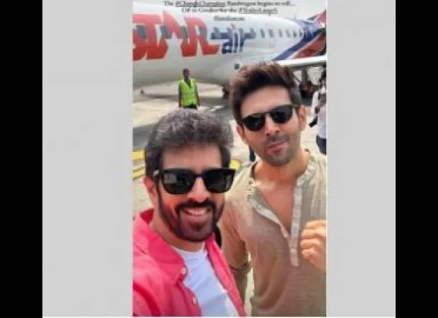 Kartik Aaryan and Kabir Khan fly to Gwalior to release the trailer for 'Chandu Champion.'