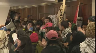 Police are ready after Palestinian supporters invade Labor conference in Victoria