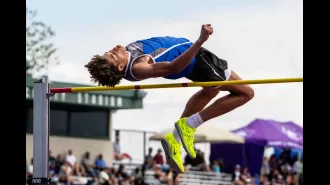 Scottie Vines, a top high jumper from De Beque, wins third state title to cap off high school career.