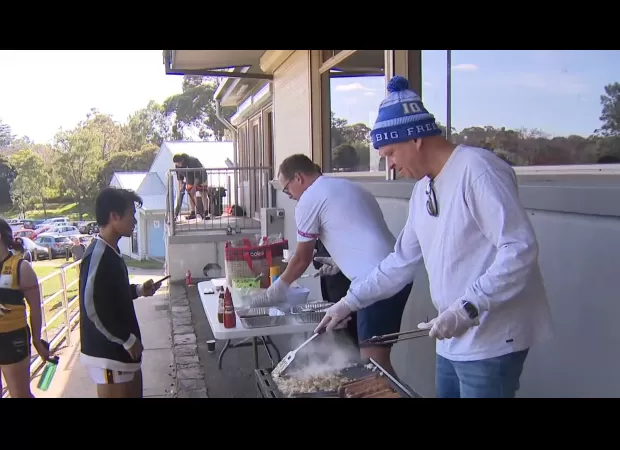 Mom wants football team to have vegan BBQ after game.