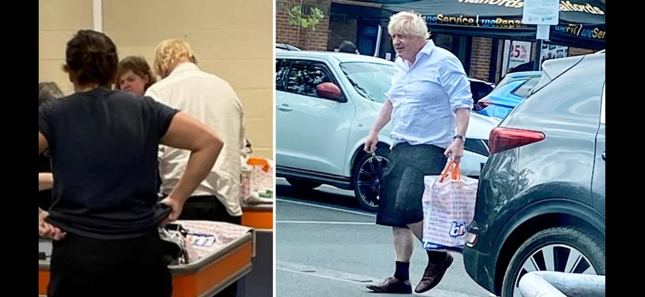 Boris Johnson shops at B&M in the dark, making another expensive purchase.