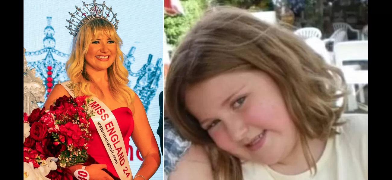 A woman who was teased for her size in school is now the first Miss England to be a size 16.