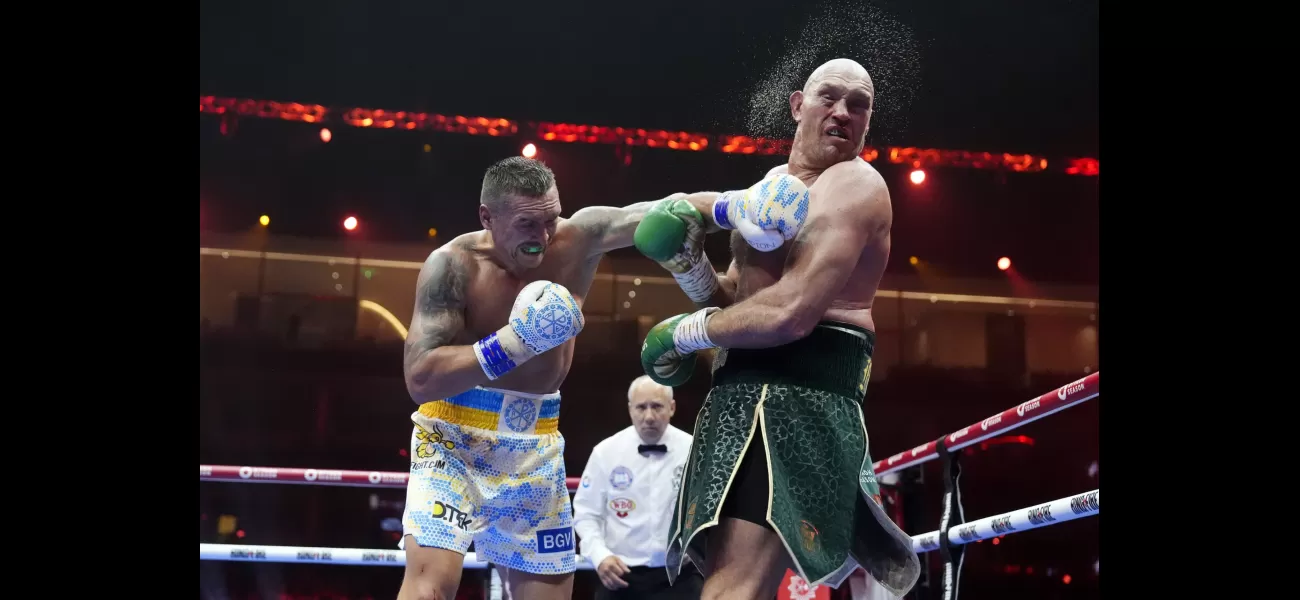 Derek Chisora argues with referee over controversial decision in Tyson Fury vs Oleksandr Usyk fight.