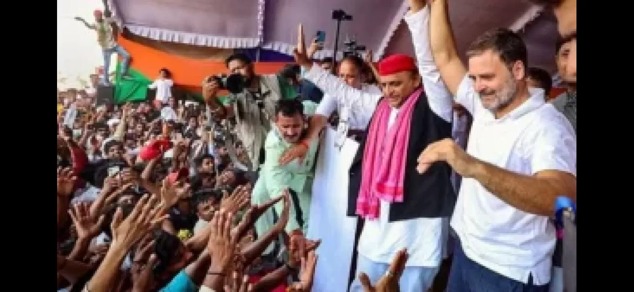 Rahul and Akhilesh exit rally stage due to chaotic atmosphere.