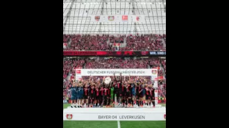 Leverkusen finishes undefeated season, Cologne demoted in Bundesliga.