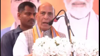 Rajnath Singh praises Modi as a savior for the poor during a rally in Odisha.