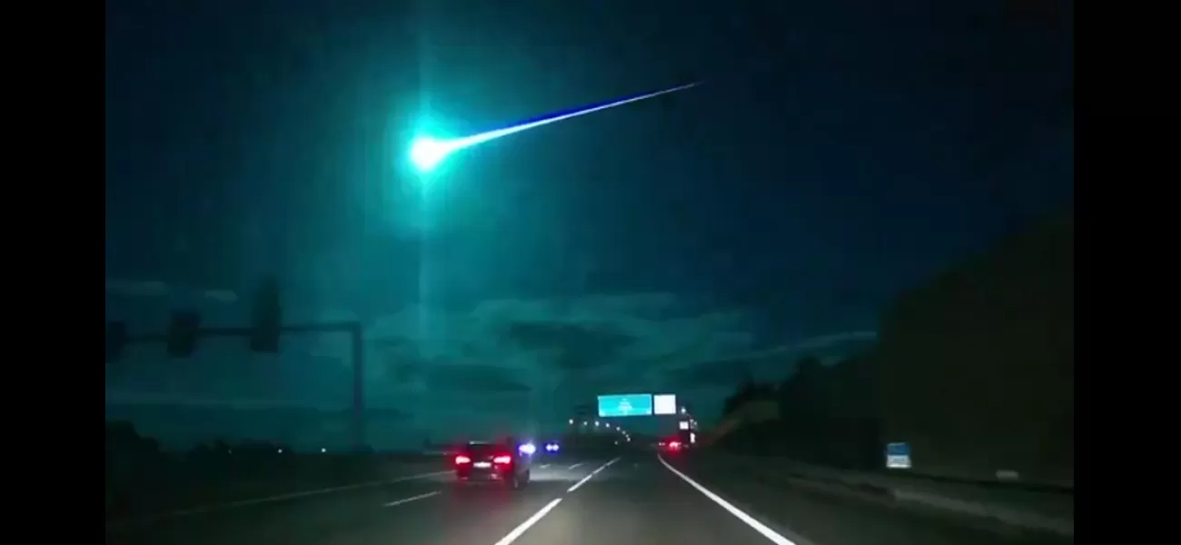 A large meteor illuminated the skies above Portugal.