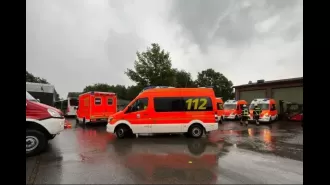 38 people sent to hospital after lightning hits children's camp.