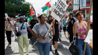 Coalition urges action at DNC by hosting pro-Palestine rally at CPD station.
