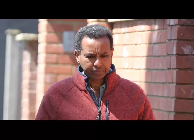 ITV news anchor Rageh Omaar makes first appearance since unexpectedly becoming ill during a broadcast.