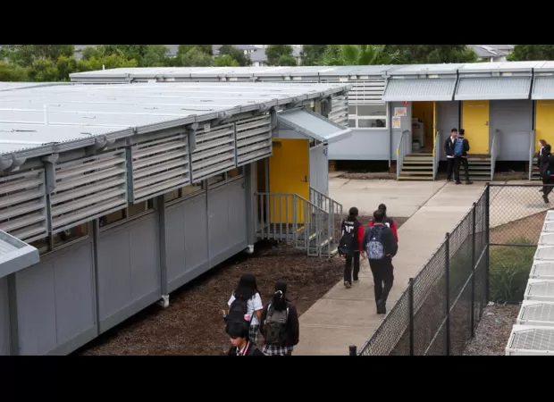 Some schools still have temporary classrooms even after two decades.