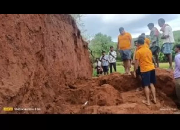 One person killed and another injured in landslide in Koraput.