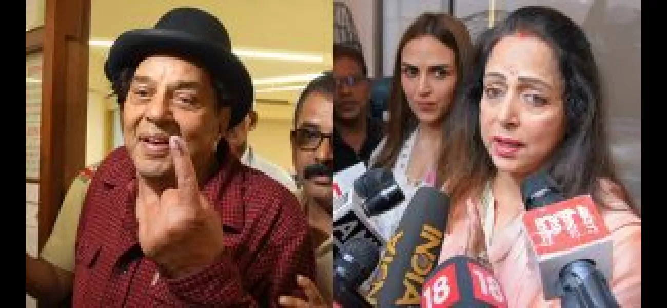 Dharmendra, Hema Malini, and Esha Deol all voted.