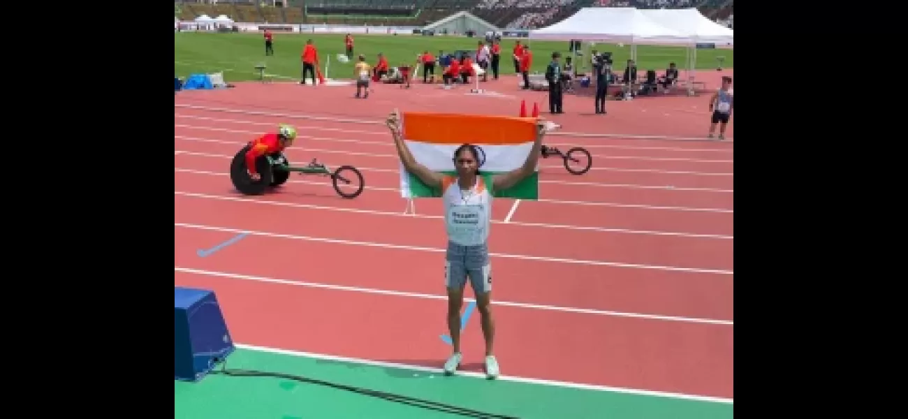 Deepthi Jeevanji wins gold in 400m T20 race at Para C'ships.