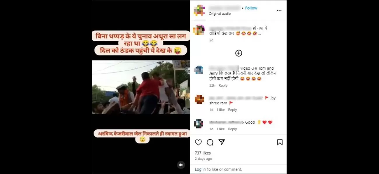 An old video of a man hitting Delhi CM Kejriwal is falsely portrayed as a recent incident at a 2024 election rally.