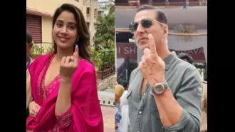 Celebrities Akshay Kumar and Janhvi Kapoor were among the first to vote in the Mumbai LS polls.
