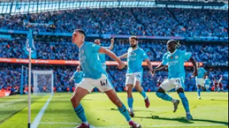 Man City makes history as first men's team to win four consecutive Premier League titles.