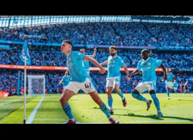 Man City makes history as first men's team to win four consecutive Premier League titles.