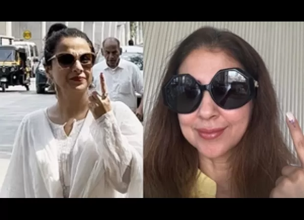 Actresses Vidya Balan and Urmila Matondkar braved the hot weather to cast their votes in Mumbai.